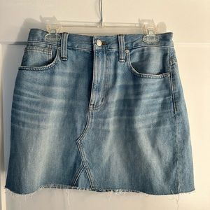 Madewell rigid denim A line jean skirt, size 29